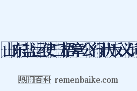山东盐运使二梧章公行状反义词是什么意思的图片